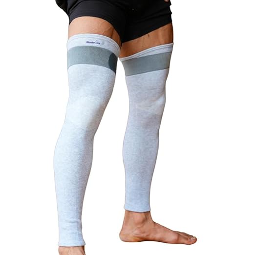 Wonder Care Compression Sleeve for Men and Women Leg Brace for Running, Volleyball, Gym Weightlifting Bamboo Yarn Full Leg Sleeve Made From Bamboo Yarn
