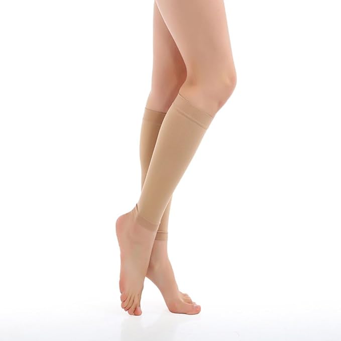 Skin Color Full Lower Leg Tattoo Cover Up Sleeve for Men Women