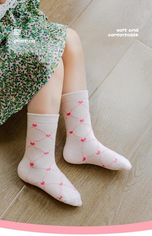 Padgene 10 Pairs Kids Boys Fun Novelty Socks Toddler None Slip Cotton Crew Dress Socks Cartoon Dinosaur Car Shark Stripes