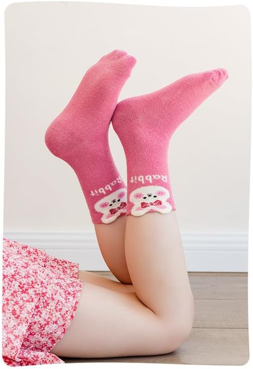 Padgene 10 Pairs Kids Boys Fun Novelty Socks Toddler None Slip Cotton Crew Dress Socks Cartoon Dinosaur Car Shark Stripes