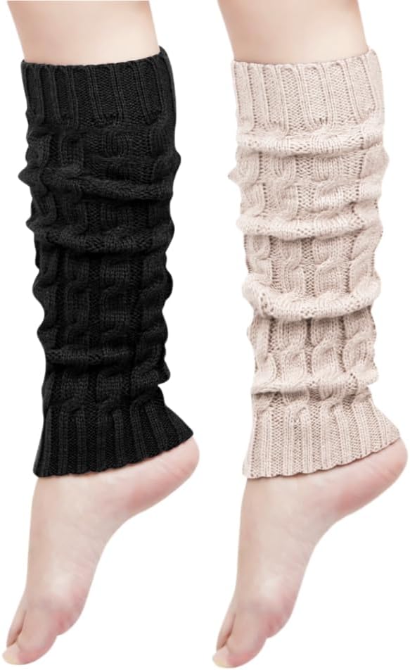 Womens Leg Warmers Winter Warm Knit Long Boot Socks Slouch Knee High 80s for Party
