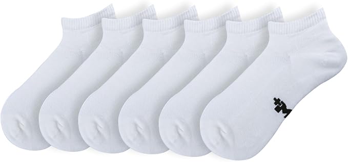+MD 6 Pairs Ankle Socks for Women and Men, Bamboo Viscose Smell Control Cushioned Sole Casual Low Cut Socks