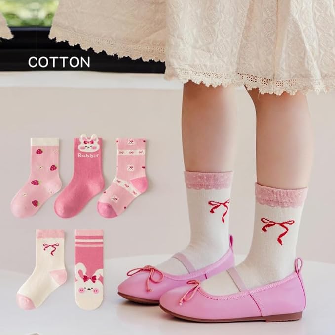 Padgene 10 Pairs Kids Boys Fun Novelty Socks Toddler None Slip Cotton Crew Dress Socks Cartoon Dinosaur Car Shark Stripes