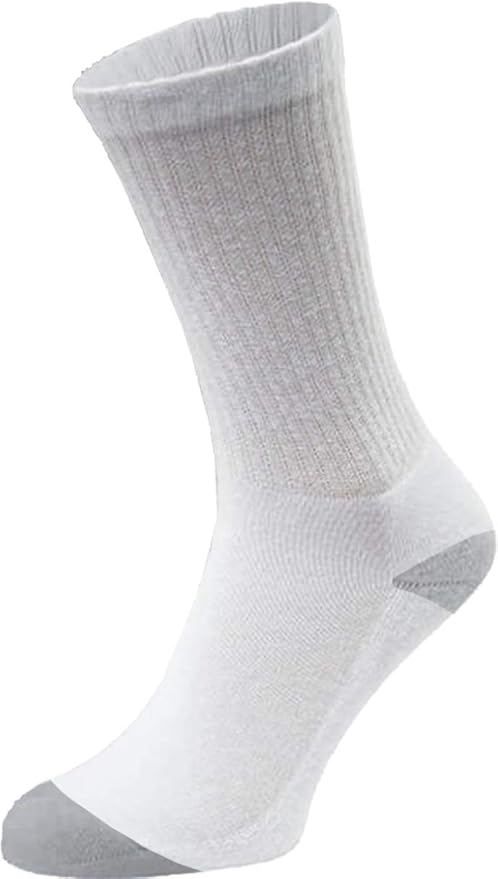 48 Pairs Crew Socks for Men Women Kids, Wholesale Bulk Cotton Basic Sport Sock, Donation