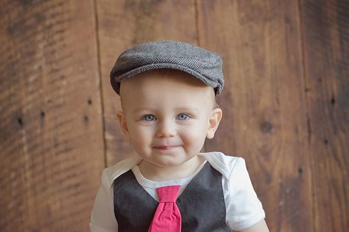 Born to Love Infant, Toddler Boys Pinstripe Driver Cap Baby Hat