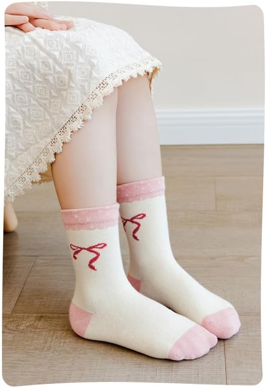 Padgene 10 Pairs Kids Boys Fun Novelty Socks Toddler None Slip Cotton Crew Dress Socks Cartoon Dinosaur Car Shark Stripes