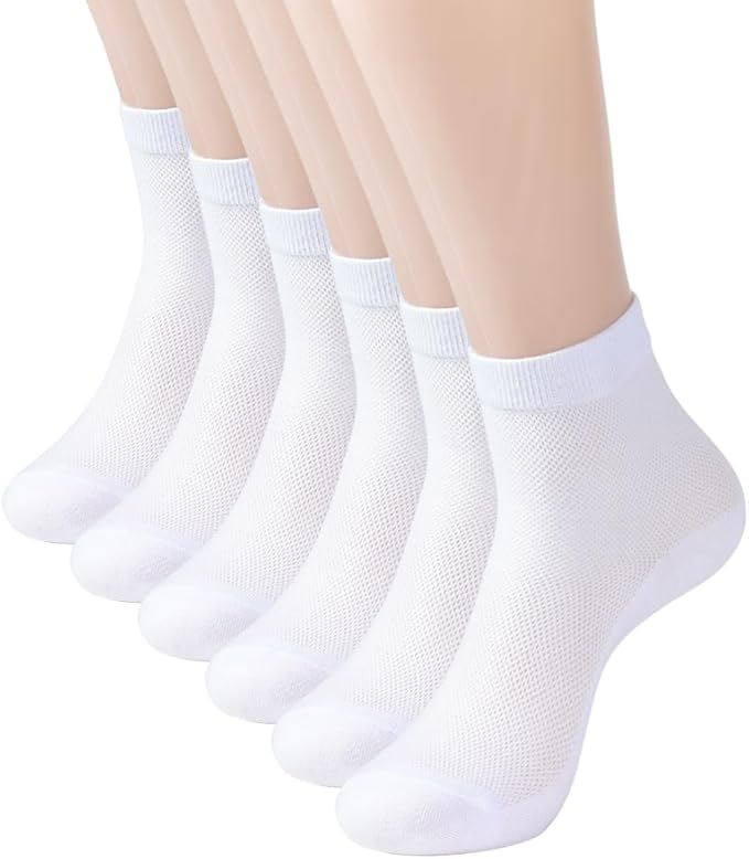 Women's Thin Cool Socks, Comfort Breathable Lightweight Ankle Socks