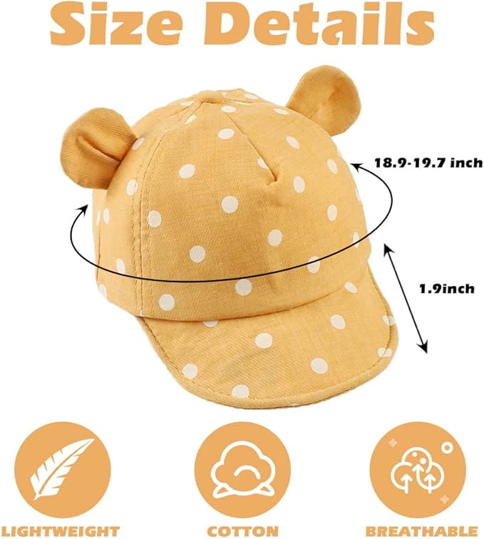 JANGANNSA Baby Duck Cap Infant Kids Sun Hat Bear Cute Cartoon Caps Spring Summer