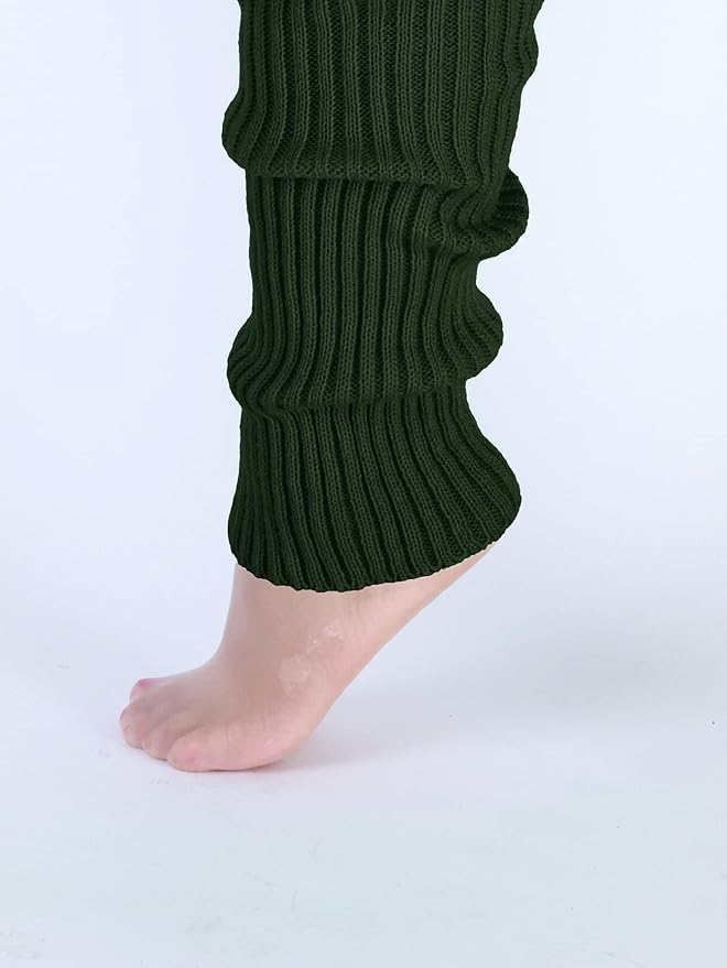 Milumia Women's Ribbed Knit Leg Warmers Y2K 80s Boot Long Socks