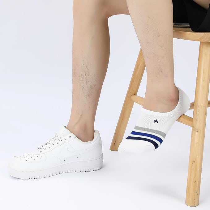 WANDER No Show Socks Mens 7/8 Pair Cotton Thin Non Slip Low Cut Men Invisible Sock 6-8/9-11/12-14