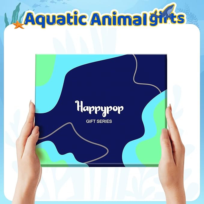 HAPPYPOP Turtle Shark Gifts for Teen Boys - Ocean Animal Lover Gifts for Adult, Tortoise Socks Kids 4-18 Years
