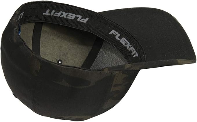 G&B American Flag Baseball Cap, 6277 Flex Fitted, Blackout Design, Patriotic US Flag Hat for Men and Women