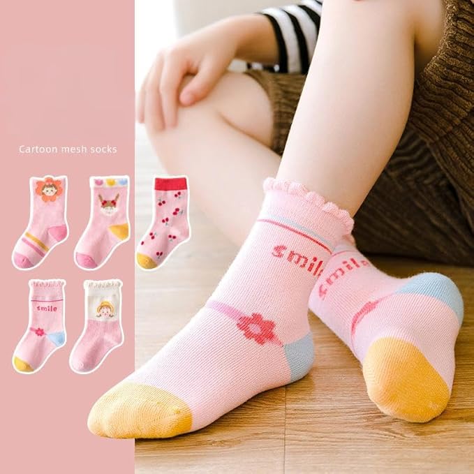 Padgene 10 Pairs Kids Boys Fun Novelty Socks Toddler None Slip Cotton Crew Dress Socks Cartoon Dinosaur Car Shark Stripes