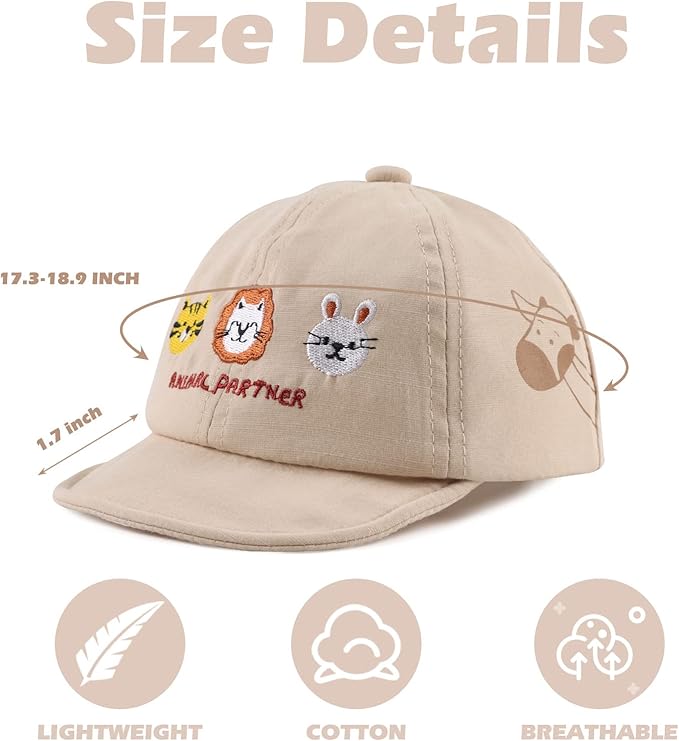 JANGANNSA Baby Duck Cap Infant Kids Sun Hat Bear Cute Cartoon Caps Spring Summer