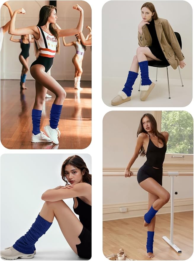 v28 Women Juniors Neon Ribbed Leg Warmers for 80s Eighty's Party Sports Yoga