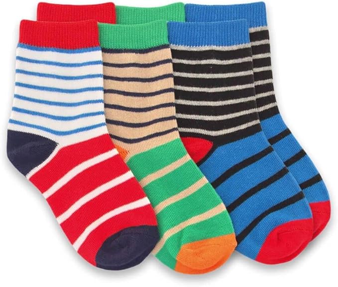 Jefferies Socks Boys Fashion Novelty Dinosaur Stripes Pattern Variety Crew Socks 9 Pair Pack