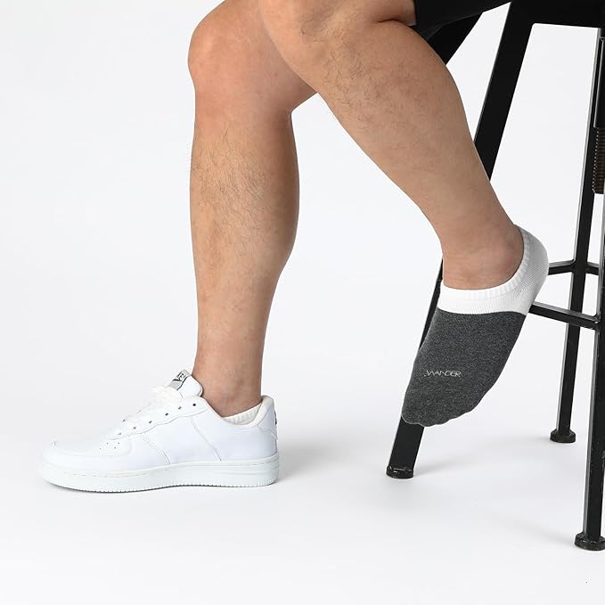 WANDER No Show Socks Mens 7/8 Pair Cotton Thin Non Slip Low Cut Men Invisible Sock 6-8/9-11/12-14