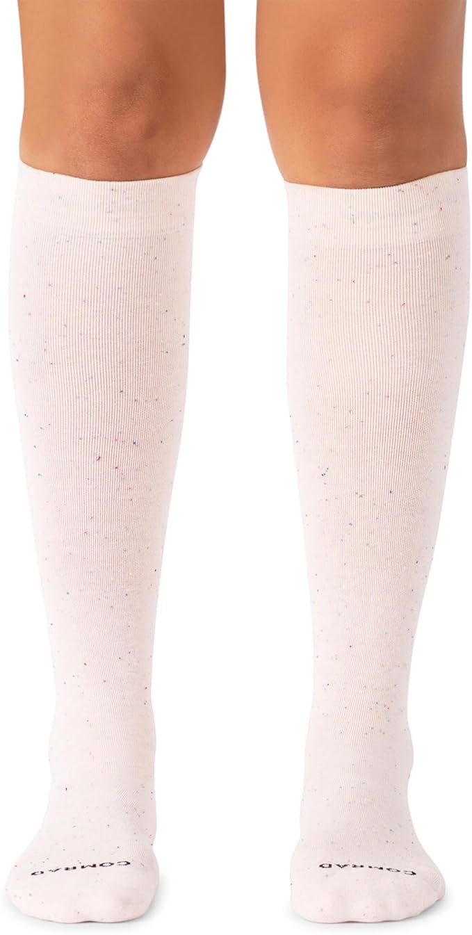 Comrad Recycled Cotton Knee High Socks - 15-20mmHg Graduated Compression Socks - Soft & Breathable Support Socks, Unisex