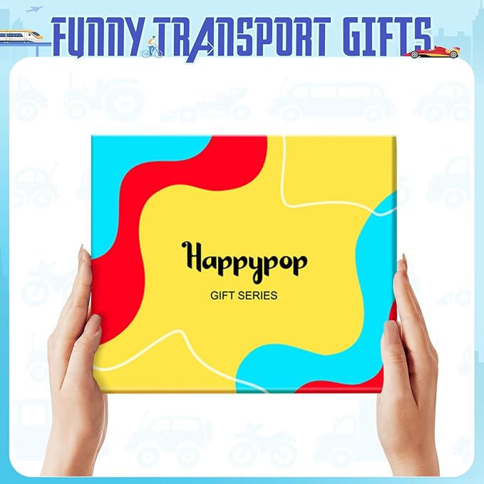 HAPPYPOP Train Tractor Gifts For Boys - Funny Railroad Tractor Socks For Kids 7-12 Years Old