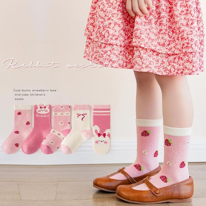 Padgene 10 Pairs Kids Boys Fun Novelty Socks Toddler None Slip Cotton Crew Dress Socks Cartoon Dinosaur Car Shark Stripes