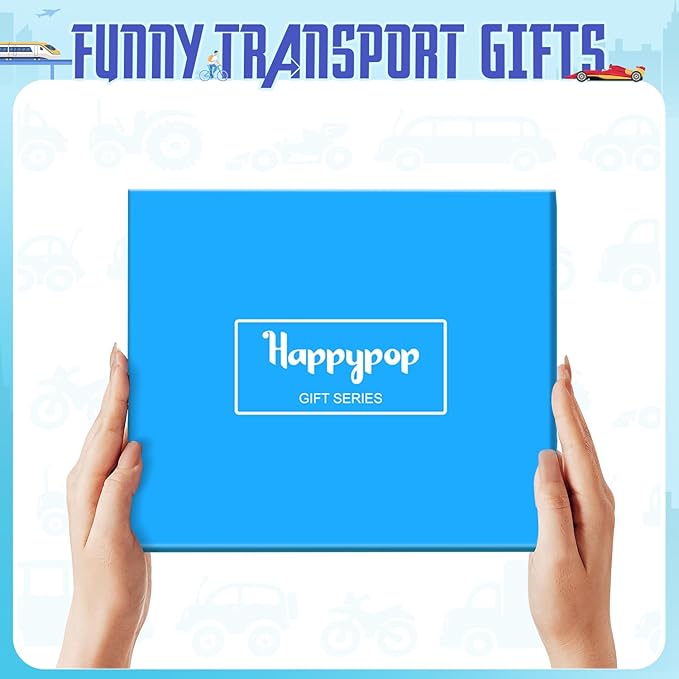 HAPPYPOP Train Tractor Gifts For Boys - Funny Railroad Tractor Socks For Kids 7-12 Years Old