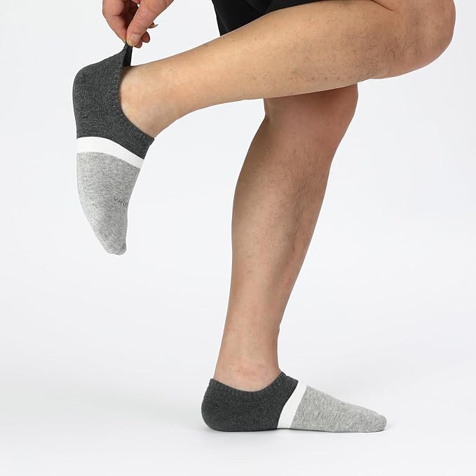 WANDER No Show Socks Mens 7/8 Pair Cotton Thin Non Slip Low Cut Men Invisible Sock 6-8/9-11/12-14