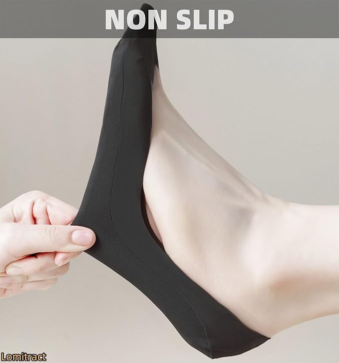Lomitract Thin Ultra Low Socks (Women 5-12), Made of Ice Silk Surface on the Surface & Cotton on the Bottom