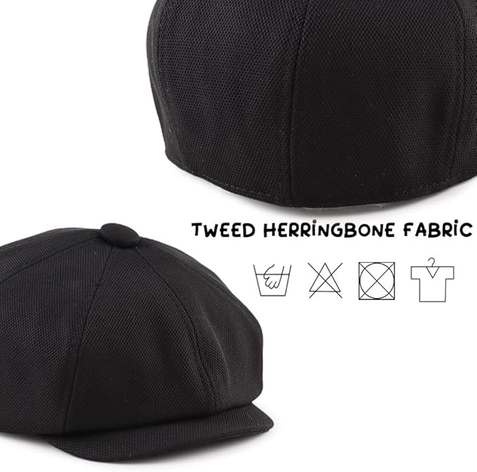 Toddler Boys Newsboy Caps Baby Kids Driver Cap Hat Vintage Tweed Flat Pageboy Hats 1-4 Y