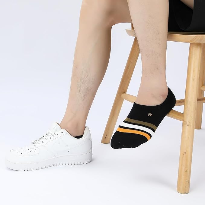 WANDER No Show Socks Mens 7/8 Pair Cotton Thin Non Slip Low Cut Men Invisible Sock 6-8/9-11/12-14