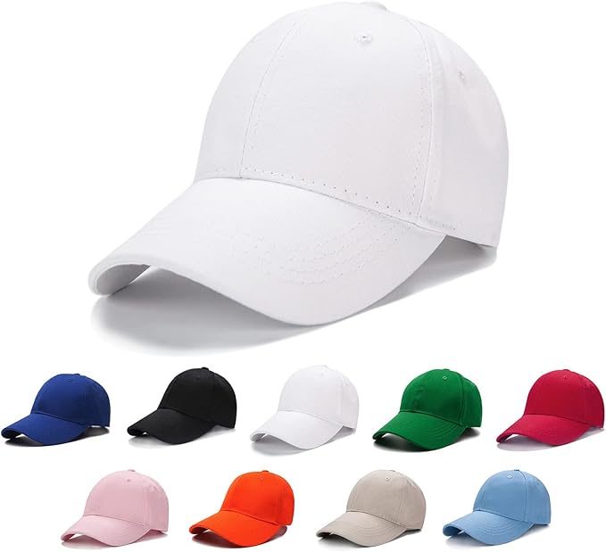 Edoneery Baseball Cap for Kids-Adjustable Washed Cotton Golf Toddler Hat for Boys & Girls