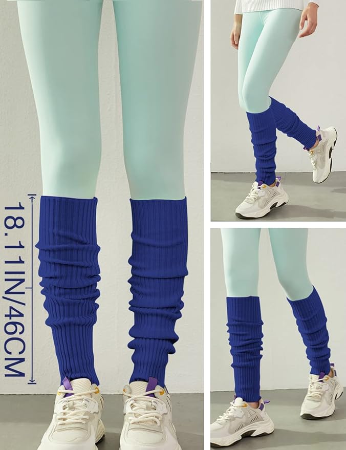 v28 Women Juniors Neon Ribbed Leg Warmers for 80s Eighty's Party Sports Yoga