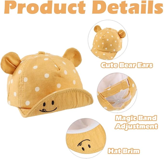 JANGANNSA Baby Duck Cap Infant Kids Sun Hat Bear Cute Cartoon Caps Spring Summer