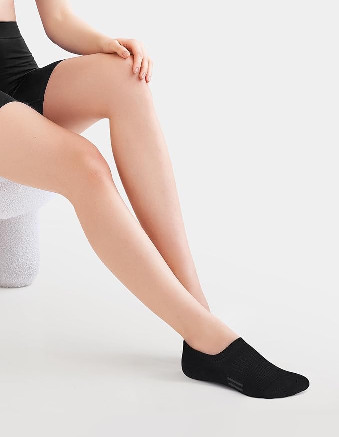 Airacker No Show Socks Womens Athletic Cushioned Low Cut Sports Running Ankle Socks for Women 6 Pairs