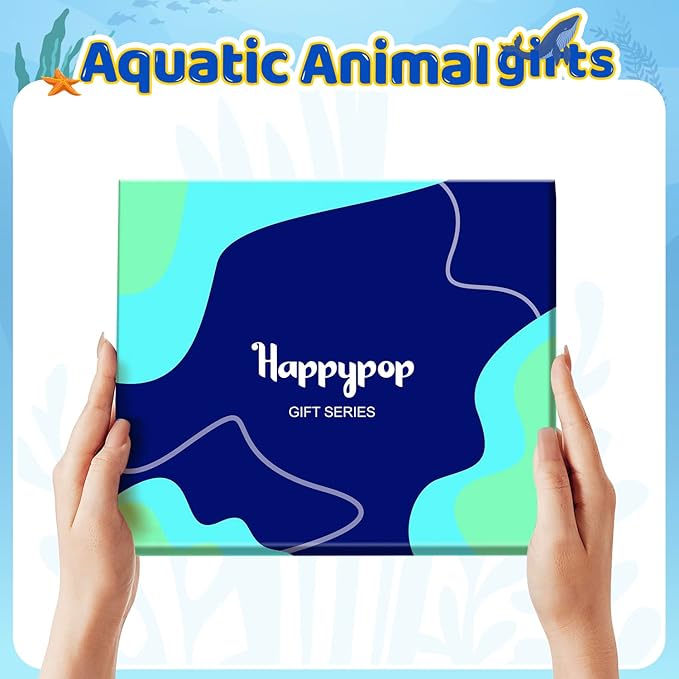 HAPPYPOP Turtle Shark Gifts for Teen Boys - Ocean Animal Lover Gifts for Adult, Tortoise Socks Kids 4-18 Years