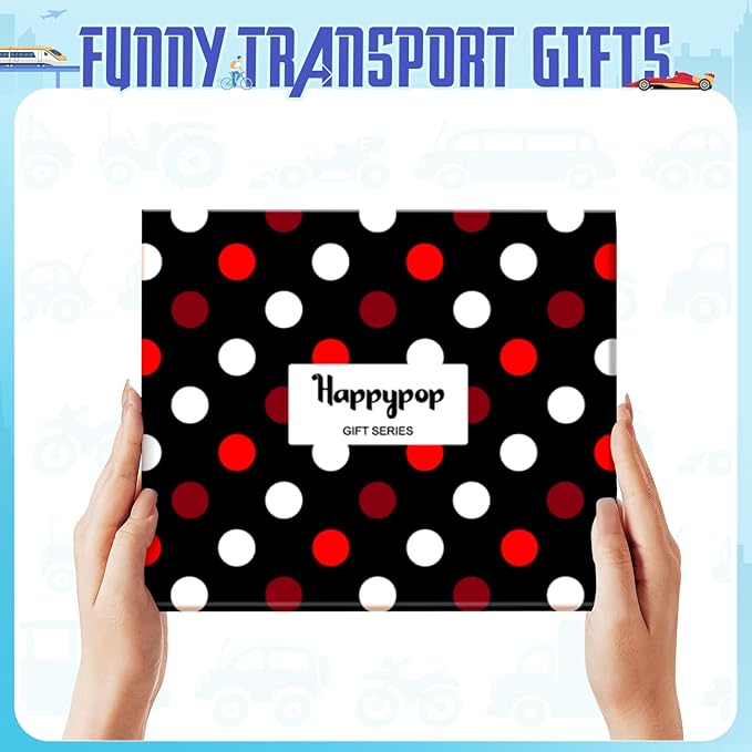 HAPPYPOP Train Tractor Gifts For Boys - Funny Railroad Tractor Socks For Kids 7-12 Years Old