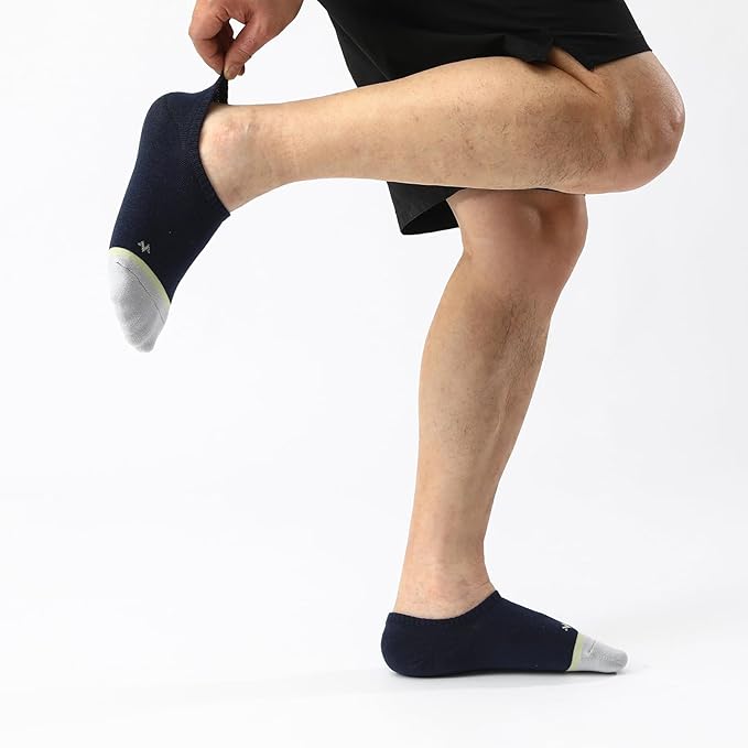 WANDER No Show Socks Mens 7/8 Pair Cotton Thin Non Slip Low Cut Men Invisible Sock 6-8/9-11/12-14