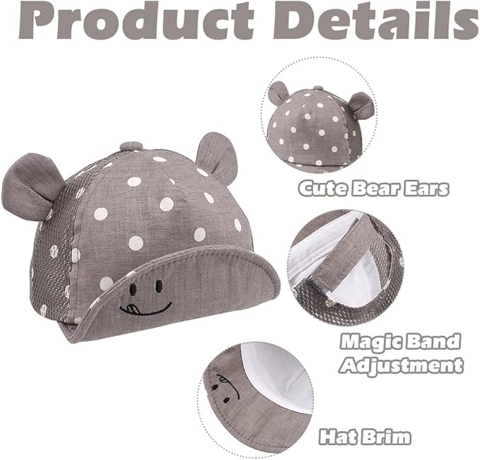 JANGANNSA Baby Duck Cap Infant Kids Sun Hat Bear Cute Cartoon Caps Spring Summer