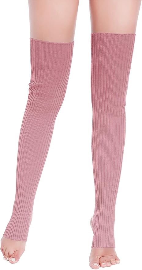 v28 Long Leg Warmer, Women’s Men 80s Party Ribbed Knit Dance Sports
