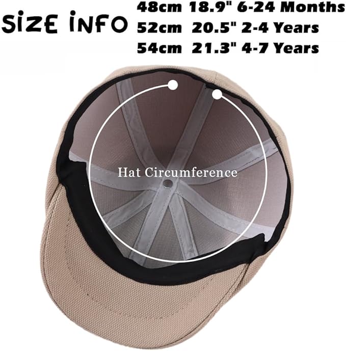 Toddler Boys Newsboy Caps Baby Kids Driver Cap Hat Vintage Tweed Flat Pageboy Hats 1-4 Y