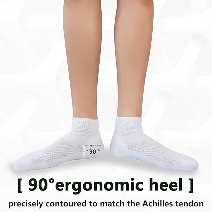 +MD 6 Pairs Ankle Socks for Women and Men, Bamboo Viscose Smell Control Cushioned Sole Casual Low Cut Socks