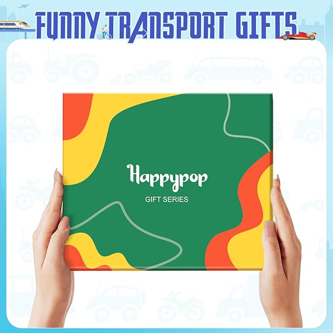 HAPPYPOP Train Tractor Gifts For Boys - Funny Railroad Tractor Socks For Kids 7-12 Years Old