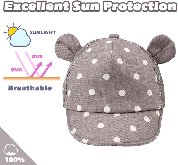 JANGANNSA Baby Duck Cap Infant Kids Sun Hat Bear Cute Cartoon Caps Spring Summer