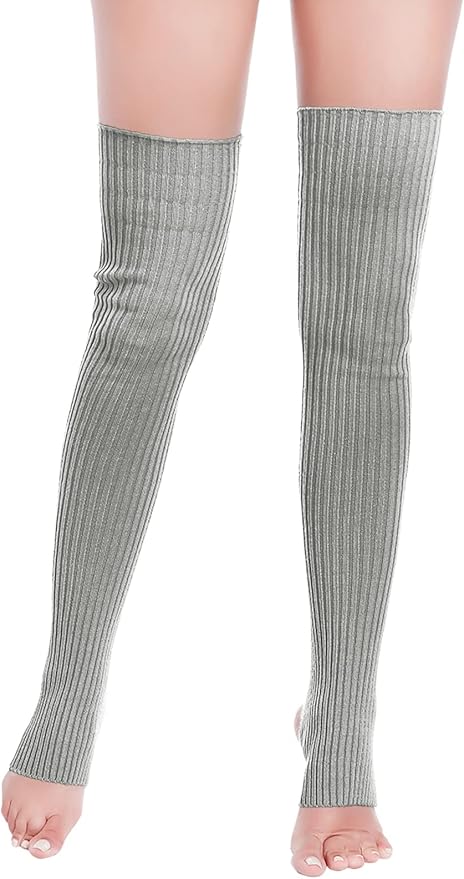 v28 Long Leg Warmer, Women’s Men 80s Party Ribbed Knit Dance Sports
