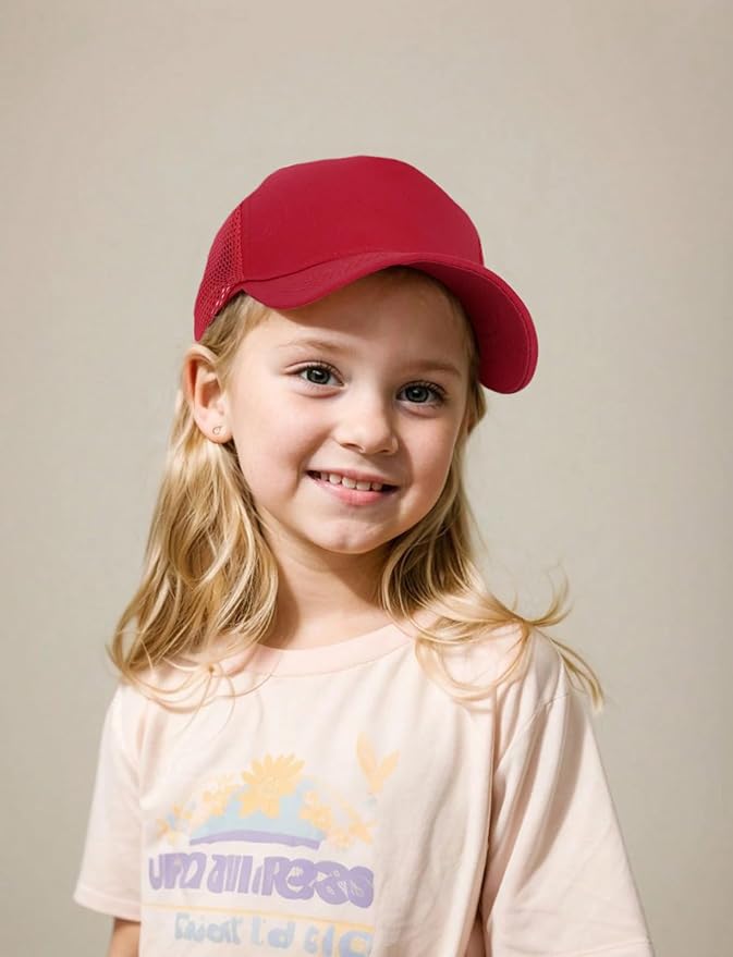 Edoneery Baseball Cap for Kids-Adjustable Washed Cotton Golf Toddler Hat for Boys & Girls