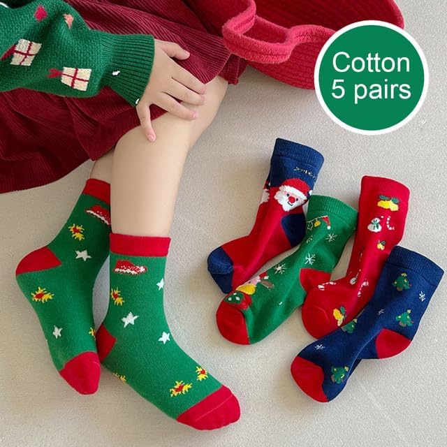 Padgene 10 Pairs Kids Boys Fun Novelty Socks Toddler None Slip Cotton Crew Dress Socks Cartoon Dinosaur Car Shark Stripes