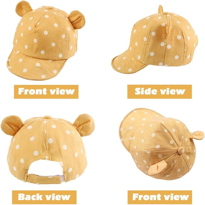 JANGANNSA Baby Duck Cap Infant Kids Sun Hat Bear Cute Cartoon Caps Spring Summer