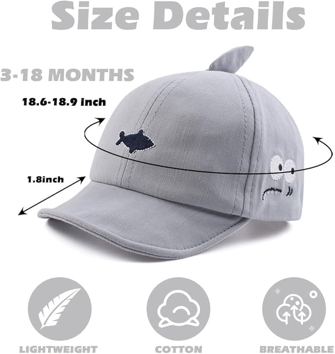 JANGANNSA Baby Duck Cap Infant Kids Sun Hat Bear Cute Cartoon Caps Spring Summer