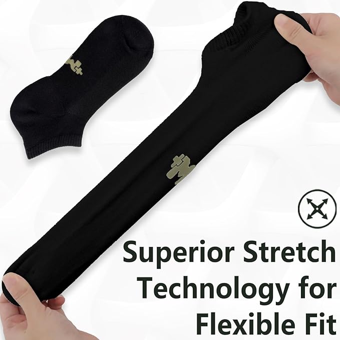 +MD 6 Pairs Ankle Socks for Women and Men, Bamboo Viscose Smell Control Cushioned Sole Casual Low Cut Socks