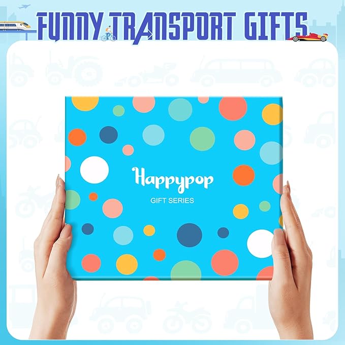 HAPPYPOP Train Tractor Gifts For Boys - Funny Railroad Tractor Socks For Kids 7-12 Years Old