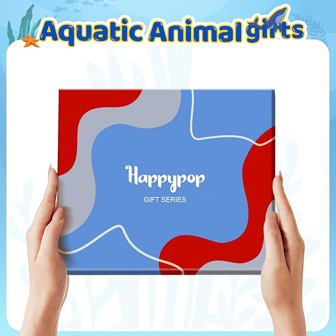 HAPPYPOP Animal Lover Gifts for Boys Girls - Funny Socks for Kids, Silly Shark Socks 4-12 Years